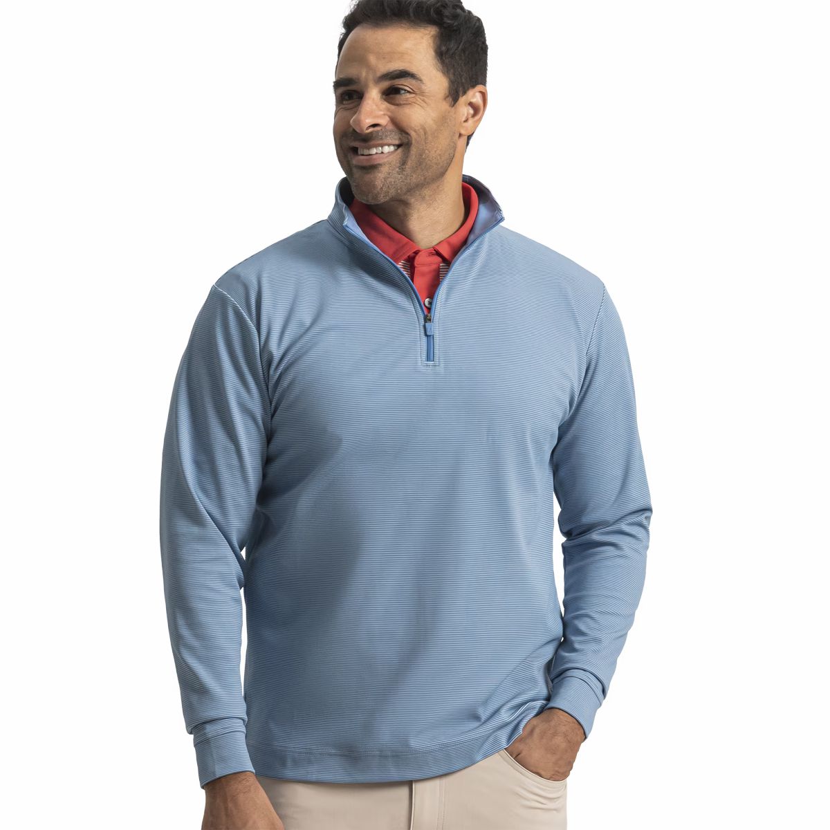 FootJoy Quarter-Zip Ottoman Stripe Knit