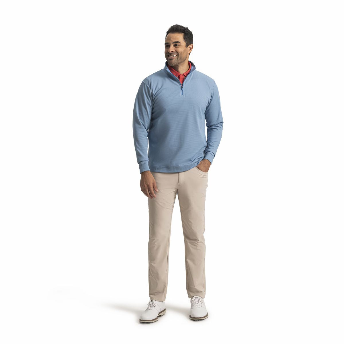 FootJoy Quarter-Zip Ottoman Stripe Knit