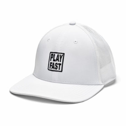 White / Play Fast Logo,OS