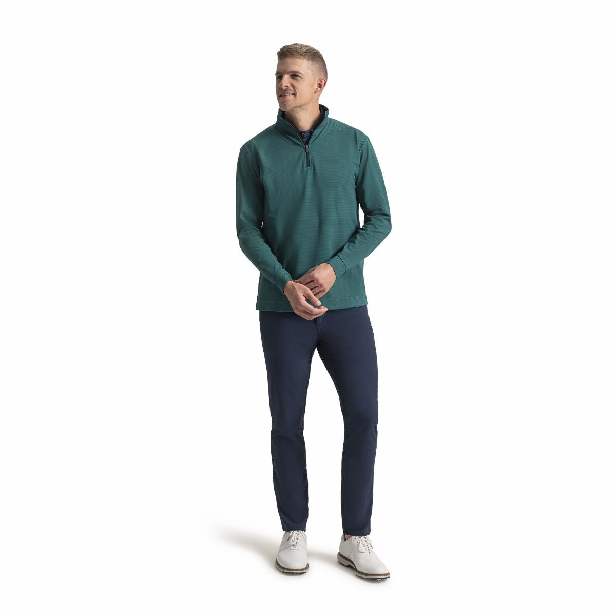 FootJoy Quarter-Zip Ottoman Stripe Knit