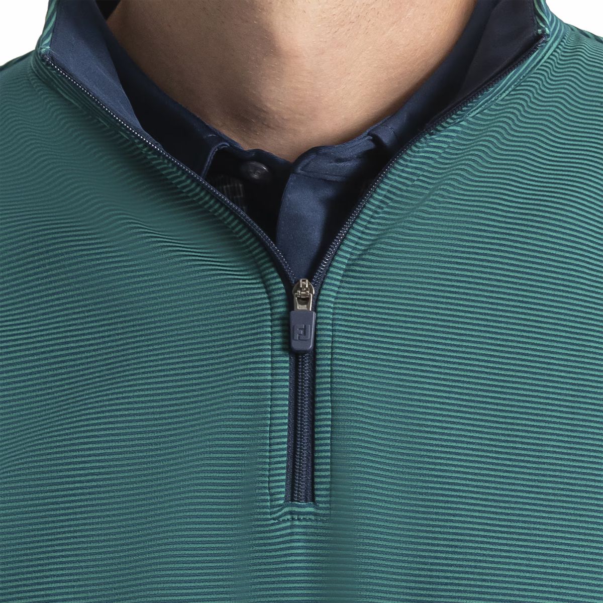 FootJoy Quarter-Zip Ottoman Stripe Knit